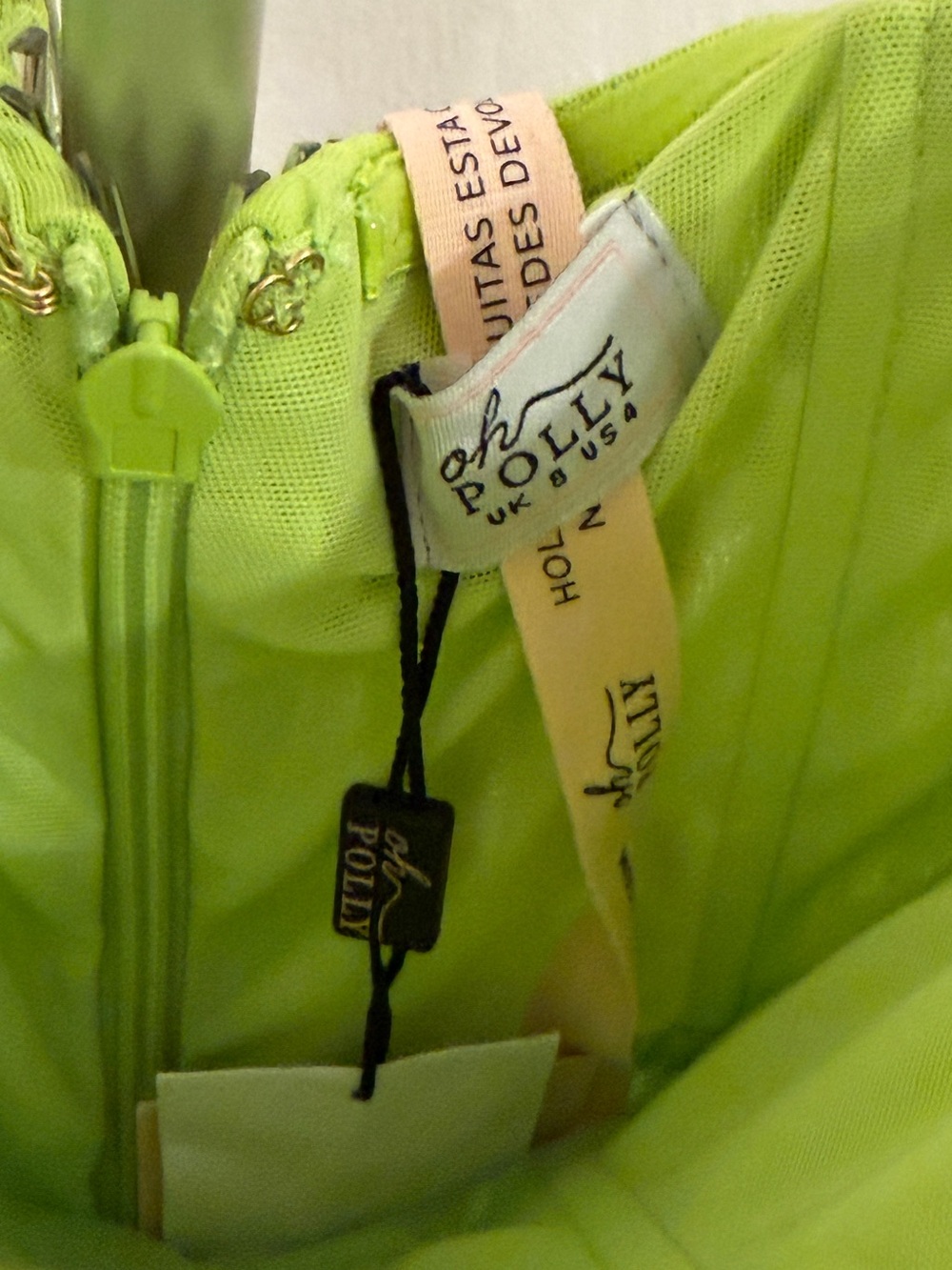 Oh Polly Strapless Lime Mini Dress - Picture 5 of 6
